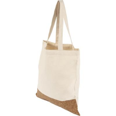 Cotton shopping bag with cork element