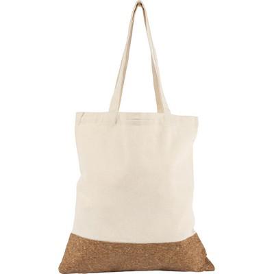 Cotton shopping bag with cork element