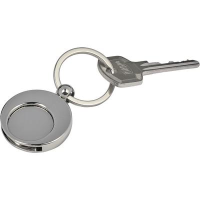Keyring with shopping cart coin