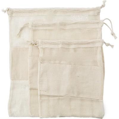 Organic cotton bag for fruits and vegetables, 3 pcs