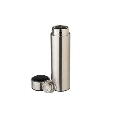 Vacuum flask 450 ml with touch digital beverage temperature display and sieve stopping dregs
