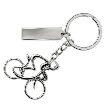 Keyring "cyclist with bicycle"