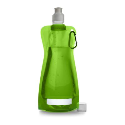 Foldable sports bottle 420 ml with carabiner