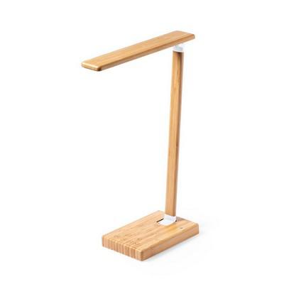 Bamboo desk lamp, wireless charger 10W