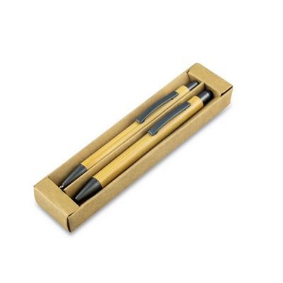Writing set, bamboo ball pen with touch pen and mechanical pencil