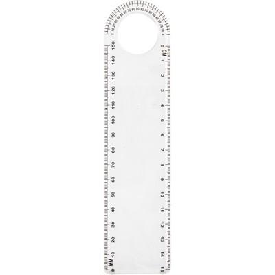 Ruler with loupe and protractor