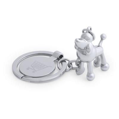 Keyring "animal" with shopping cart coin