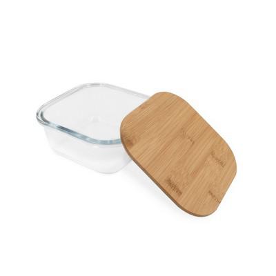 Glass lunch box 350 ml with bamboo lid