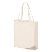 Cotton foldable shopping bag, jute details