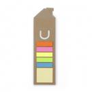 Memo holder, sticky notes, bookmark, notebook, ruler