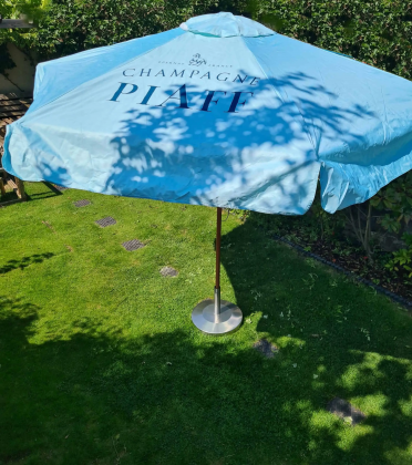 Printed Parasols: Classic Sustainable Fsc Wood Eco Parasol - 2m x 2m Square  Canopy