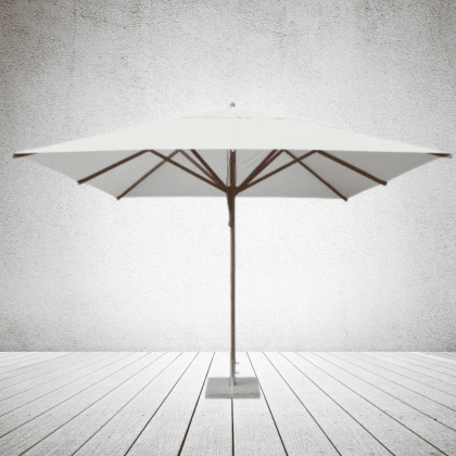 Printed Parasols: Classic Sustainable Fsc Wood Eco Parasol - 3.5m x 3.5m Square Canopy