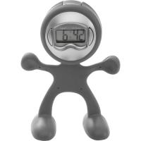 Sport-man clock with alarm (Light grey)