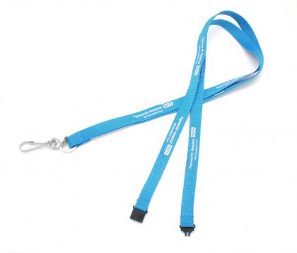 10 mm Flat Polyester Lanyard with BB1 Fitting and Safety Break