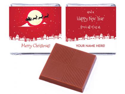 CHRISTMAS ADVENT CALENDAR BOX With 24 Personalised Neapolitan Chocolates, ECO-friendly