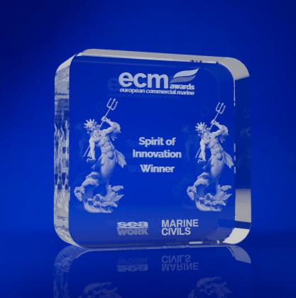 Crystal Glass Square Limelight Award or Trophy