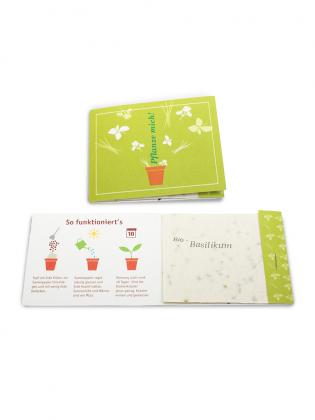 Card with 3 sheets of seed paper