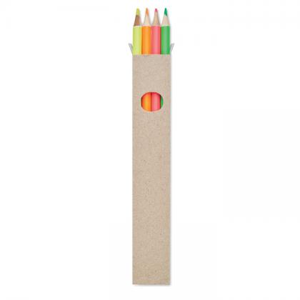4 highlighter pencils in box