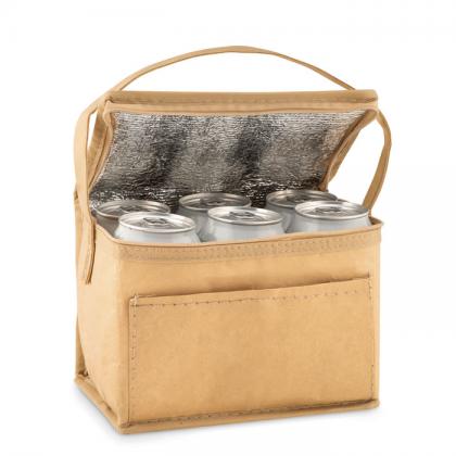 6 can woven paper cooler bag