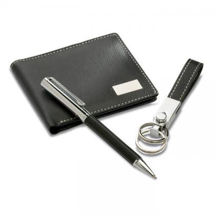 Ball pen key ring and wallet