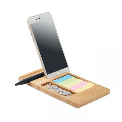 Bamboo desk phone stand