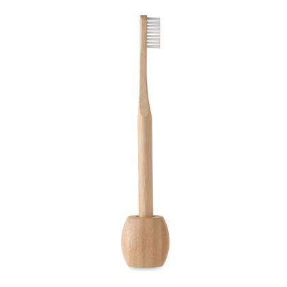 Bamboo tooth brush with stand