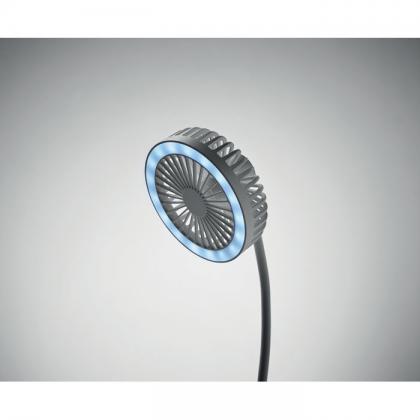 Desktop charger fan with light