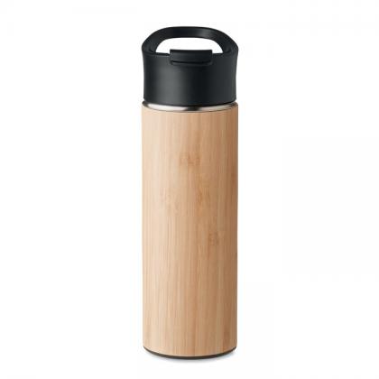 Double wall bamboo flask 450ml