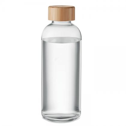 Glass bottle 650ml, bamboo lid