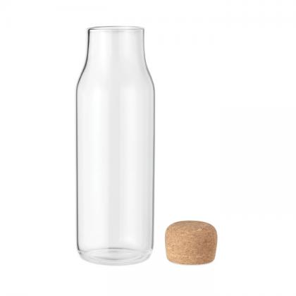 Glass bottle cork lid 1L