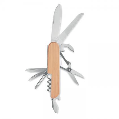 Multi tool pocket knife bamboo