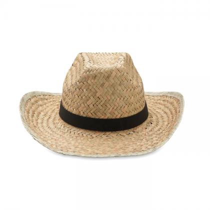 Natural straw cowboy hat