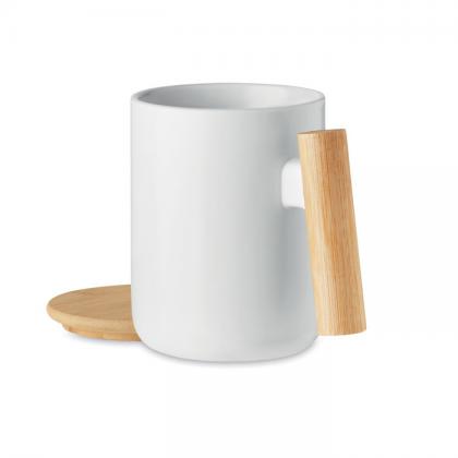 Porcelain mug with lid 380 ml
