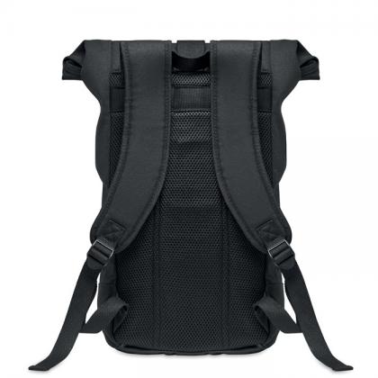 Rolltop washed canvas backpack