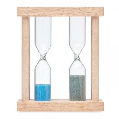 Set of 2 wooden sand timers