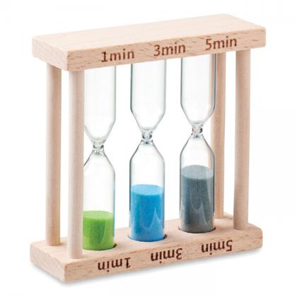 Set of 3 wooden sand timer