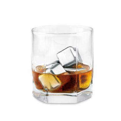 Set of 4 SS ice cubes in pouch