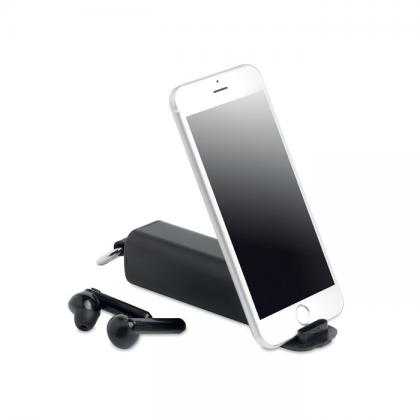 TWS earbuds with phone stand