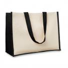 Jute and canvas shopping bag