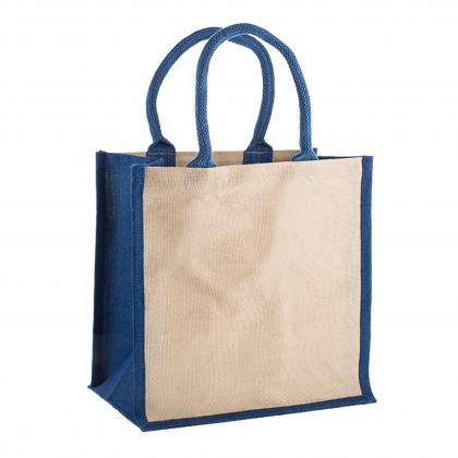 Amazon JUCO jute bag with coloured gusset and soft loop handles