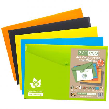 Eco-Eco A4+ 50% Recycled Press Stud Wallets