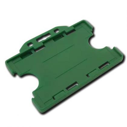Rigid Card Holders Landscape Double Sided (Green)