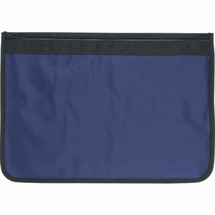 Nylon Document Wallet (Navy with Black Edging)