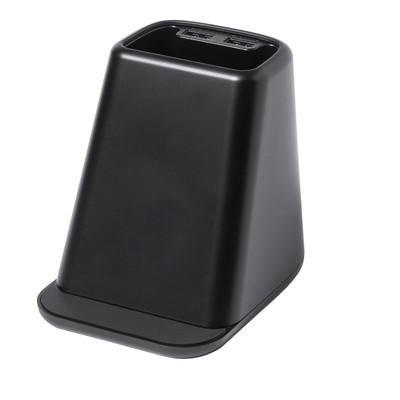 Wireless charger 10W, 2 USB outputs, pen holder, phone stand