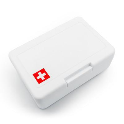 First aid kit in plastic case, 64 pcs