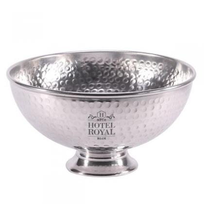 Dimpled Silver Punch Bowl - 250mm