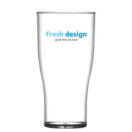 Reusable Plastic Beer Glass (625ml/22oz) - Polystyrene
