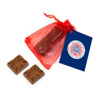 Organza Bag - Chocolate Union Jack Flags