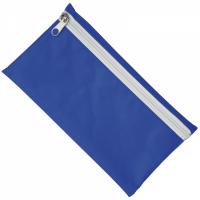 Nylon Pencil Case (Royal Blue with White Zip)