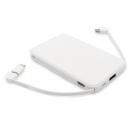 Power bank 5000 mAh with integrated cables, adapter included